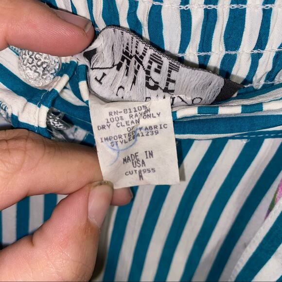 VNTG STUDIO IMAGE striped oversize pants S - Picture 5 of 6